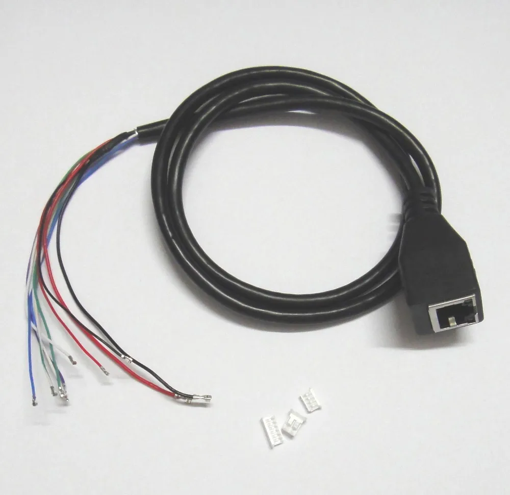  CCTV POE IP network Camera PCB Module video power cable 60cm RJ45 female connector with Terminlas - 32816957957