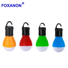 Foxanon Портативный СВЕТОДИОДНЫЙ кемпинговый лампочка габаритов на открытом воздухе висящий 3 светодиодный фонарь для кемпинга мягкий свет для кемпинга палатки рыбалки 4 цвета