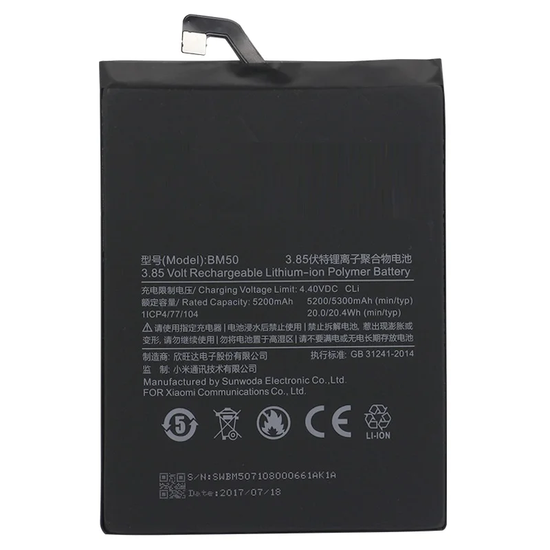 

Battery BM50 for xiaomi Mi Max 2 Max2 Original Replacement Batterie 5200mAh+TOOLS