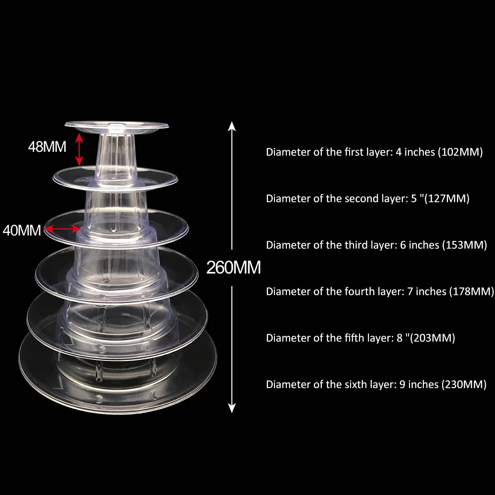 Высокое качество 6 уровня Свадебная вечеринка Макарон Дисплей подставка для кексов Кондитерские вертикальный держатель выпечка кекса инструмент День Рождения украшения инструмент