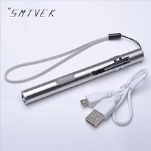 Aluminium Alloy Waterproof LED USB Chargeable Flashlight Powerful Rechargeable Cree Torch Keychain Pen Flashlight Free Shipping