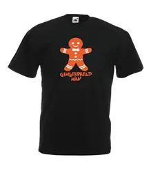 Пряничный человек забавная шутка футболка на день рождения Рождественский подарок идея Мужская Женская футболка Топ
