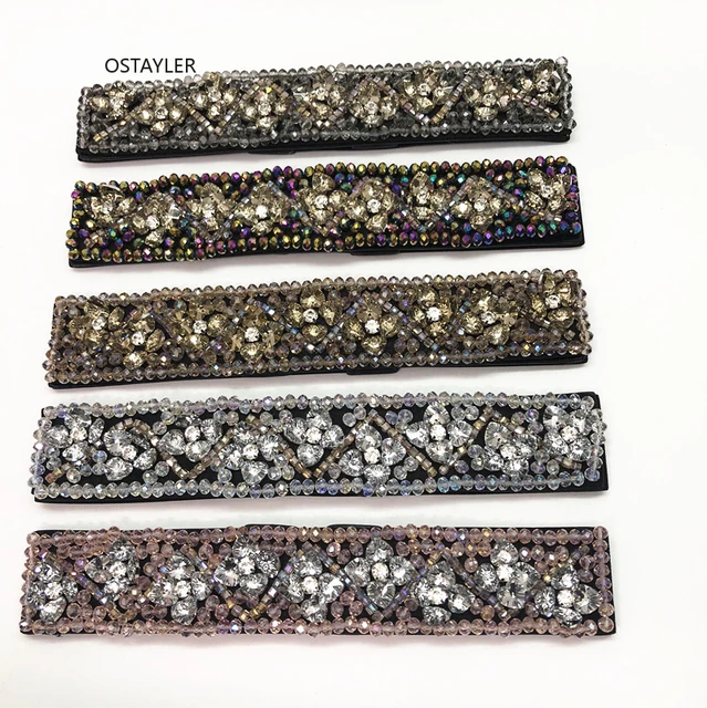 Cinturones de con cuentas de diamantes de imitación para mujer, cinturón elástico elegante para vestido, camisa, correa de corsé, nuevo diseño, 2019 - AliExpress