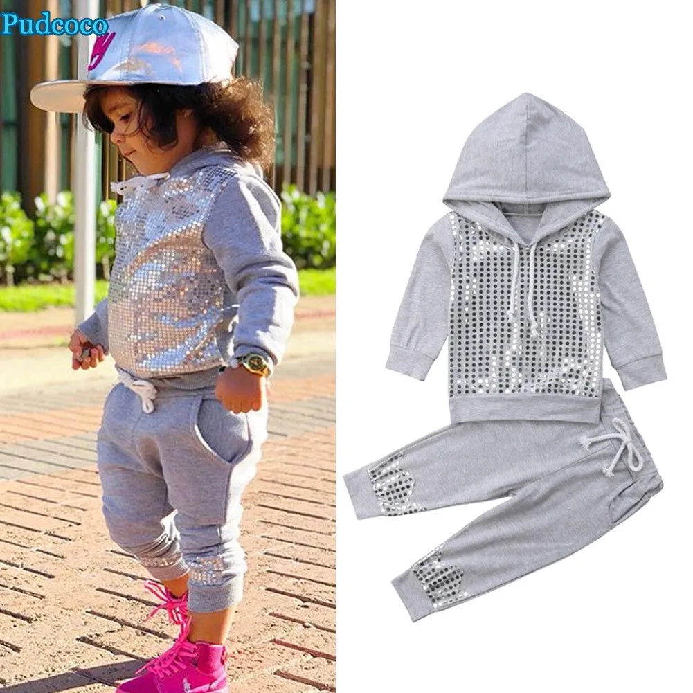 

Pudcoco 2018 Brand New Newborn Infant Kids Baby Girls Ruffle Tops Long Pants Outfits Set Clothes 0-6Y