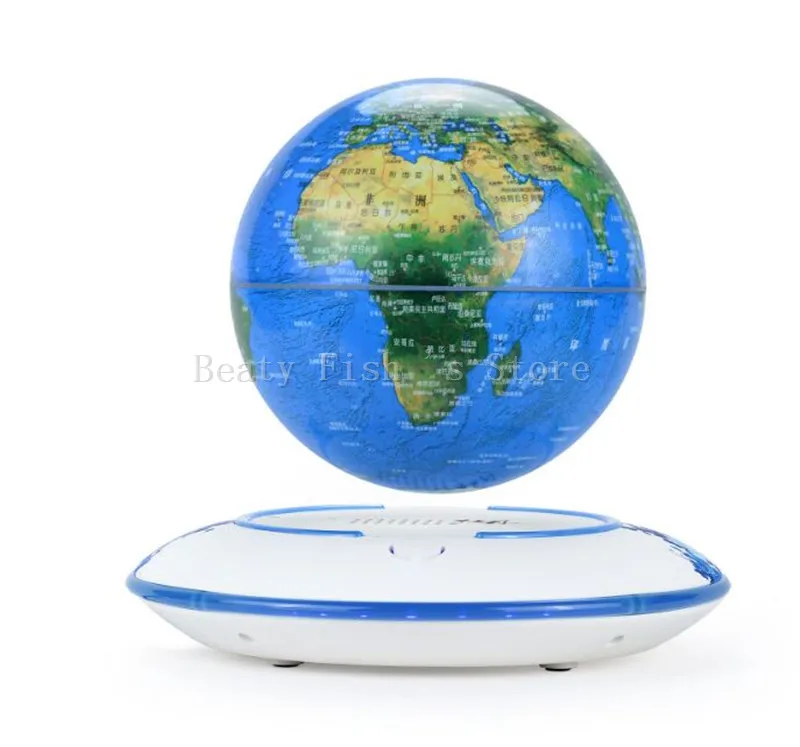 

World Map Maglev Globe 360 Degree Rotating Earth Star Magnetic Levitation Bluetooth Stereo Speaker Suspend Music Office Art Gift