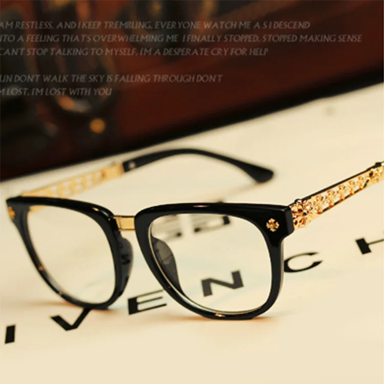 Designer Eyewear Frame 2017 Fashion Brand Eyeglasses Women Man font b Gold b font font b