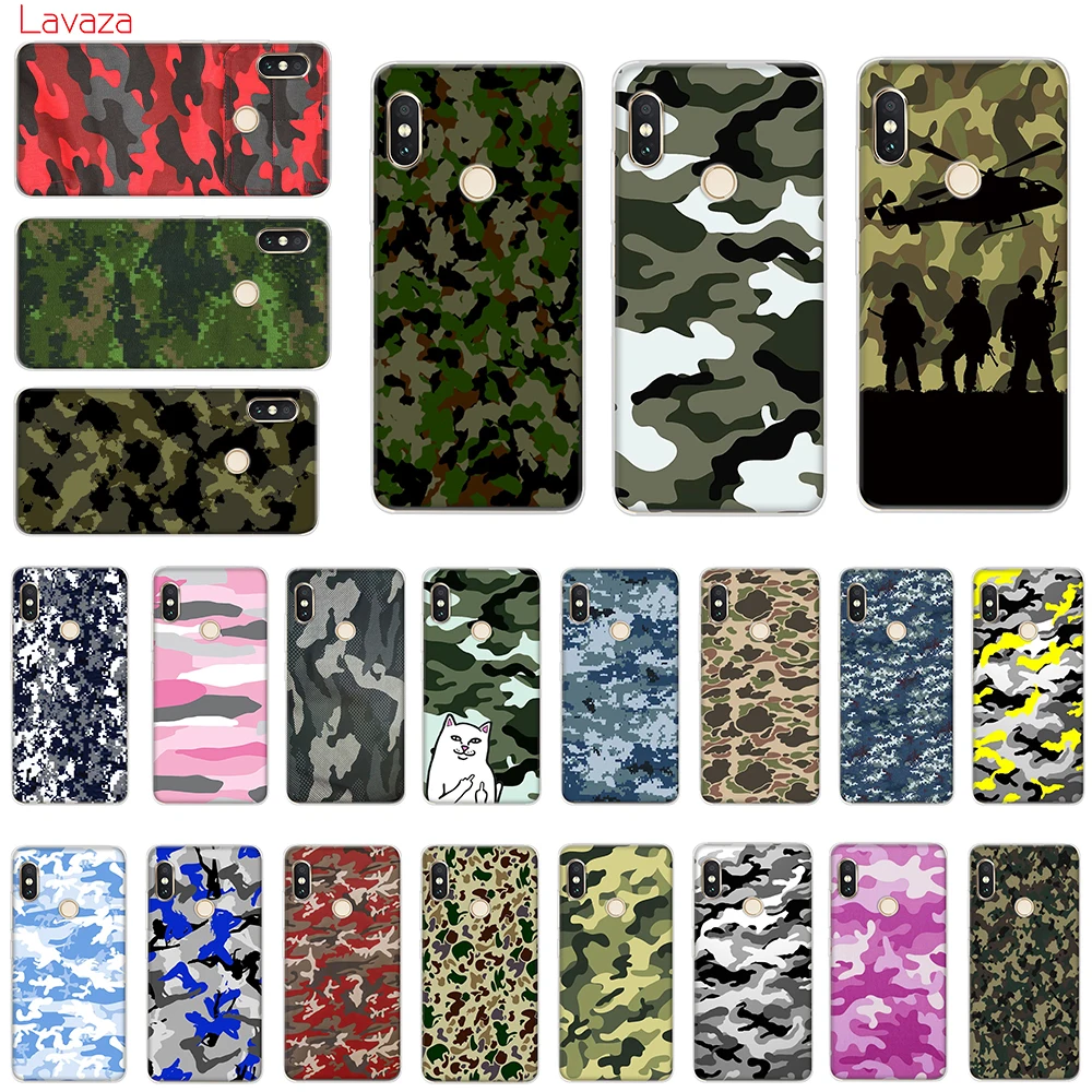 

Lavaza Camouflage Pattern Hard Case for POCOPHONE F1 for Xiaomi A2 8 9 SE Lite A1 Max 3 for Redmi Note 7 Pro Cover