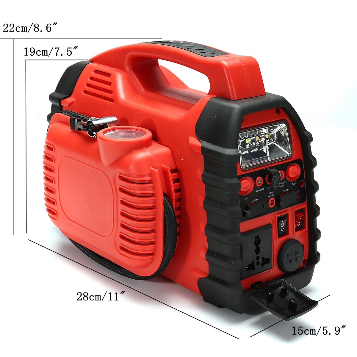 7 In 1/ 6 In 1 12V Multifunation Air Compressor Air Compressor Car Charger Battery Jump Starter Portable Boost