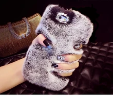Top Quality Real Rabbit Fur Phone Case For Iphone 7 6 6S Plus 5 5S 5C 4 Samsung Galaxy Note 7 5 4 3 2 S7 S6 Edge Plus S5 S4 S3
