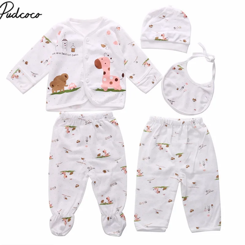 2017 High Quality Baby Clothing Sets 5PCS Newborn Baby Clothing 0 3 Month Boy Girls Cotton