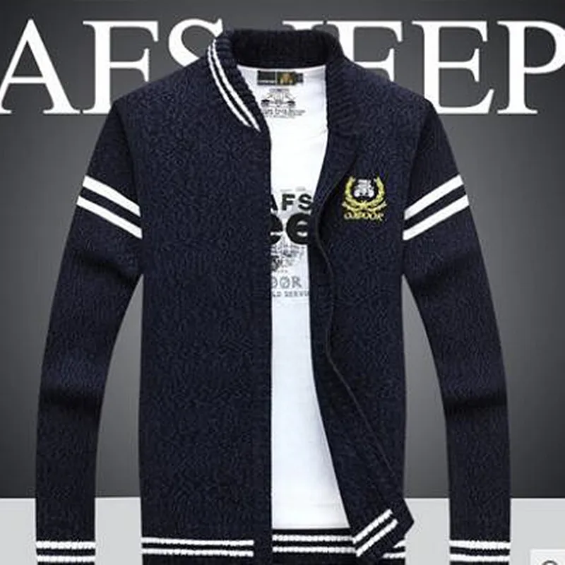 

Men's Knitted Sweaters Cardigans Collar Winter Wool Sweater Fashion Cardigans Male Sweaters Coat Brand Men's Clothing05