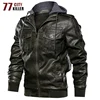 77City Killer Hooded Leather Jacket Men Motorcycle PU Leather Coats Male Euro Size Men Leather Jackets and Coats Dropshipping ► Photo 3/6