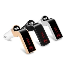 Powstro Bluetooth Беспроводной автомобиля MP3 музыкальный плеер комплект Беспроводной передатчик FM радио с ЖК-дисплей Дисплей USB TF Mic автомобилей MP3 плеер