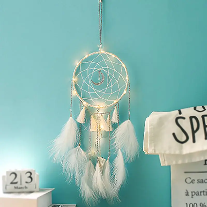 Новая девушка \ простой Dream Catcher Крытый Wind Chime 20 светодиодный лампы на день рождения подарок украшение праздника