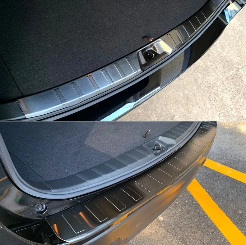 Внутренняя и внешняя Задняя накладка на бампер для багажника, защитная формовочная отделка, 2 шт., нержавеющая сталь для Subaru Forester