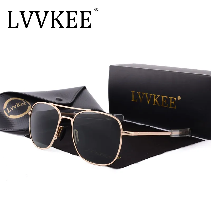 

2018 NEW Brand men women driving Polarizing lenes sunglasses Mirror Fashion G15 AO Polarized Top quality UV400 case