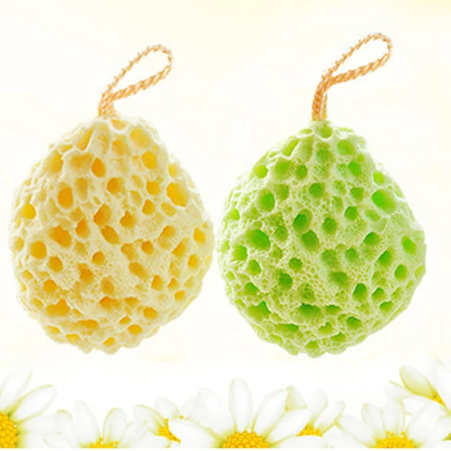 2Pcs Bath Ball Sponge Mesh Bath Flower Sponge Natural Exfoliating Bath