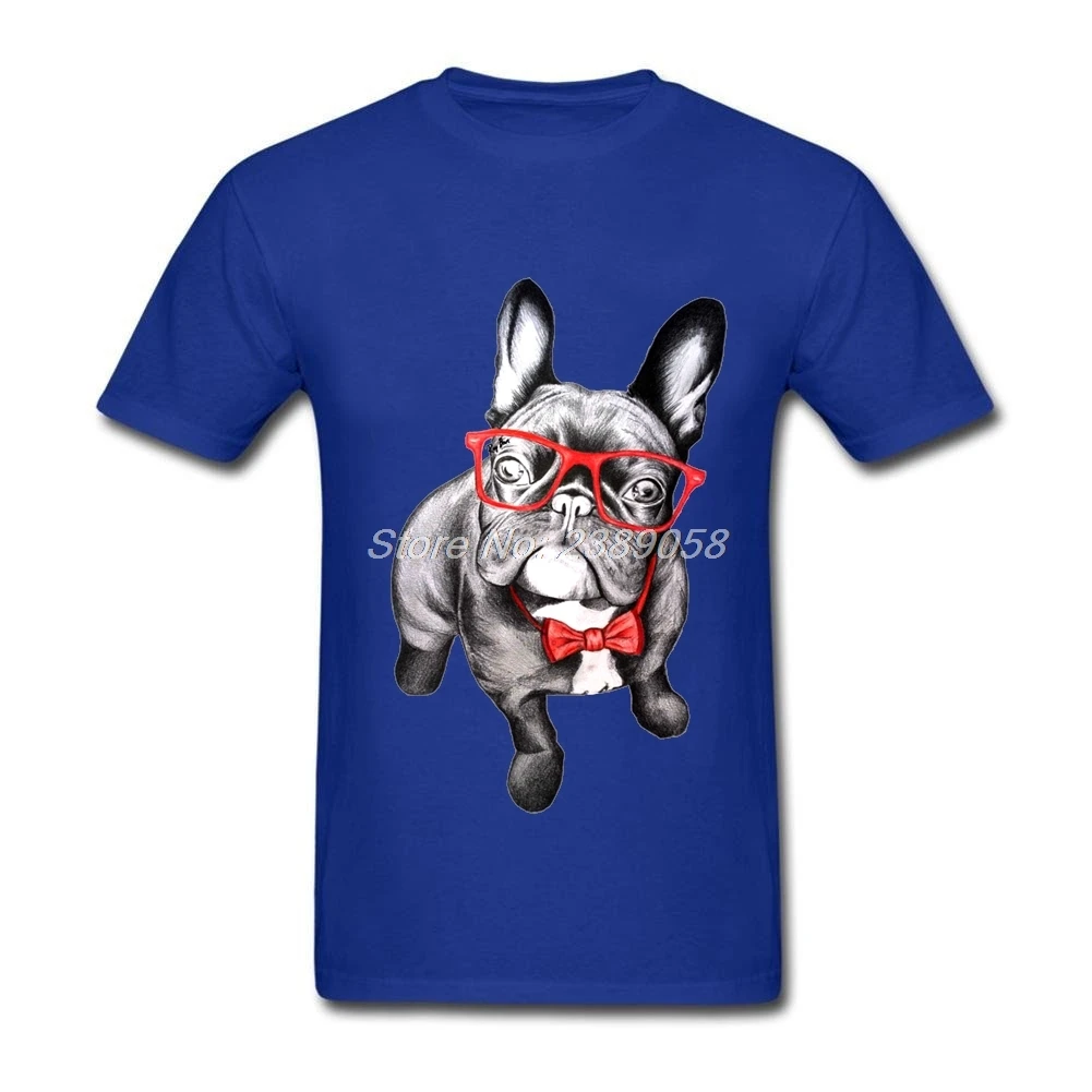 Men tshirt French Bulldog Popular Hipster Cute Animal Tee Shirts Short