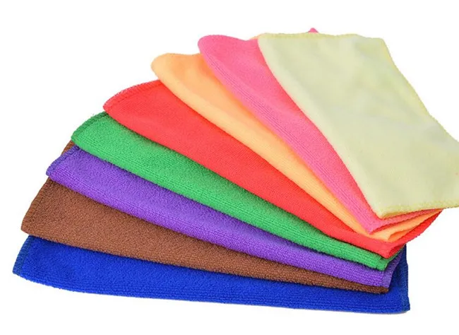 Unisex Children&Adult MINI Microfiber Pure Color Handkerchief 25x25cm Quick-drying Hair Absorbent Small Handkerchiefs