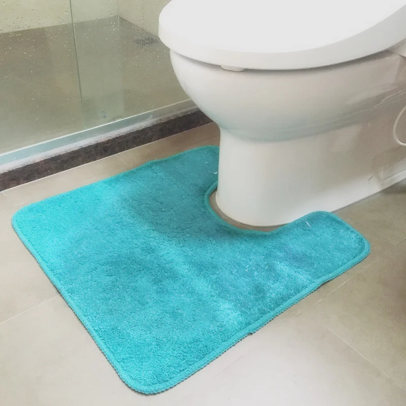 Non-slip bathroom mats toilet waterproof carpet anti-skid U rug 50*60cm 5colors