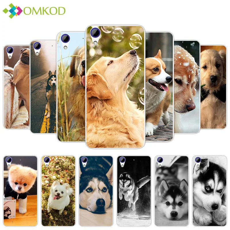 

Cases For HTC Desire 626 / 628 Cute Dog Back Cover for HTC 650 628 A32 626w 626D 626G 626S Clear Soft TPU for HTC 628 Coque Capa