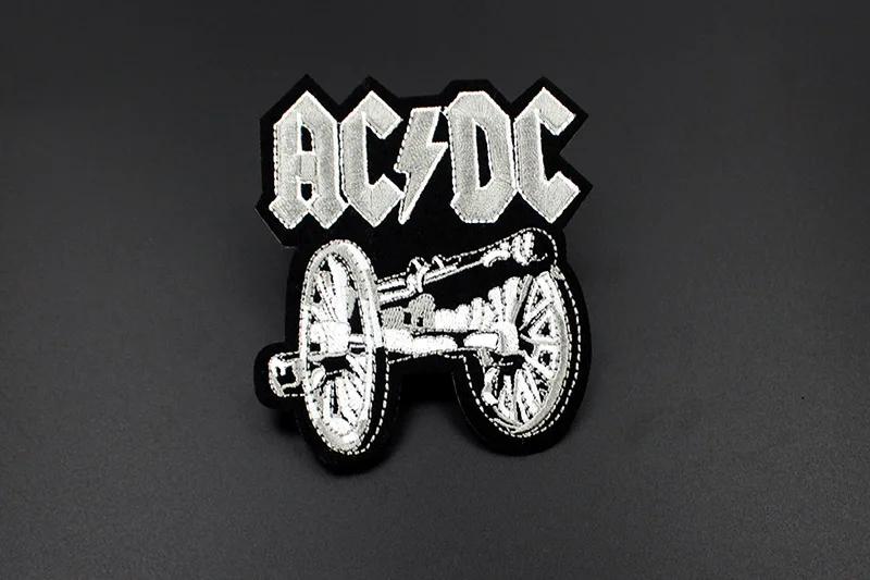 Черные значки ACDC панк Рок вышитая музыкальная группа Железный патч для одежды наклейки швейная аппликация для джинсов куртки