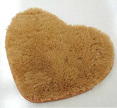 Чистый толстый коврик в форме сердца для ванной комнаты для гостиной, Противоскользящий коврик для ванной, подушка, украшение для дома, аксессуары для ванной комнаты - Цвет: F