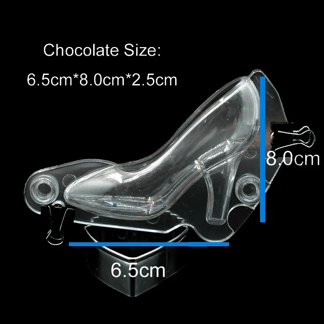 Шоколадный батончик 3D форма из поликарбоната пластиковый поднос Торт Кондитерские инструменты для украшения выпечки молды Para шоколад для пекаря часть - Цвет: Small high heel