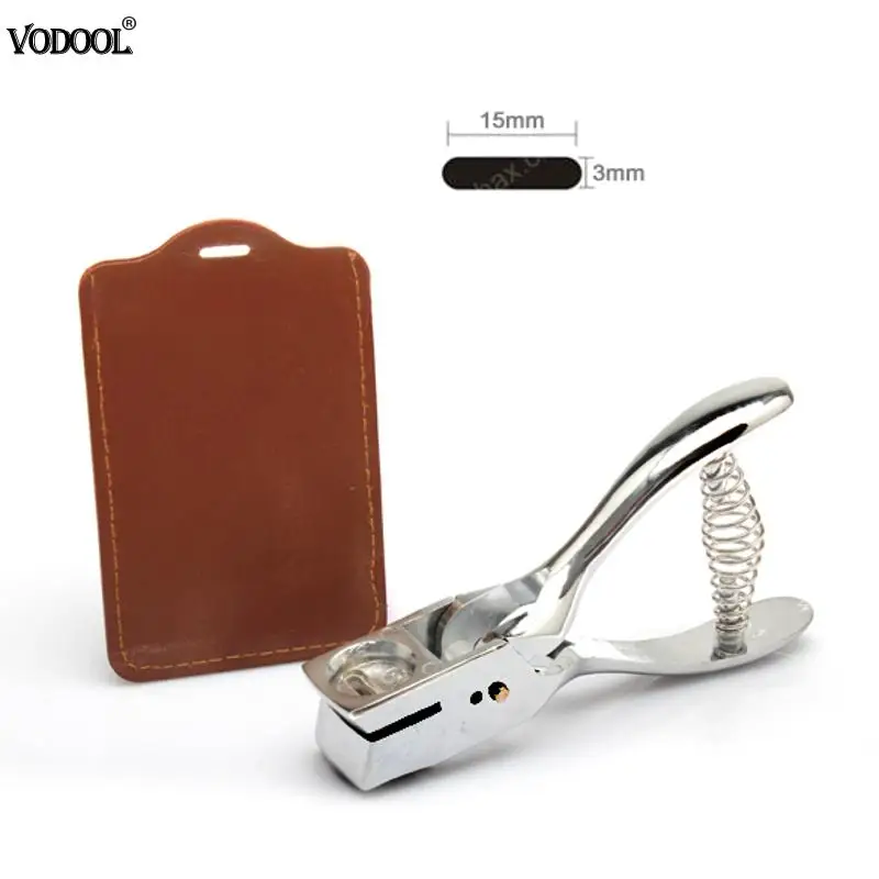 VODOOL Silver Leather Hole Punch Plier Metal Hand Slot Puncher Plier