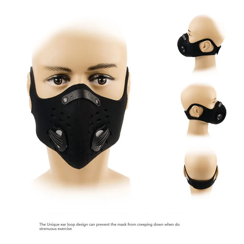 Велосипедная маска для лица Спортивная велосипедная маска тренировочная PM 2,5 Пылезащитная маска велосипедиста+ фильтр с активированным углем дышащая маска для лица
