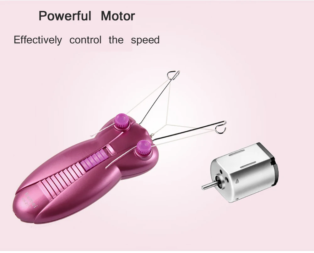 

Kemei 2777 Electric Facial Hair Remover Cotton Thread Epilator Electric Body Face Facial Hair Remover Lady Defeatherer Cotton