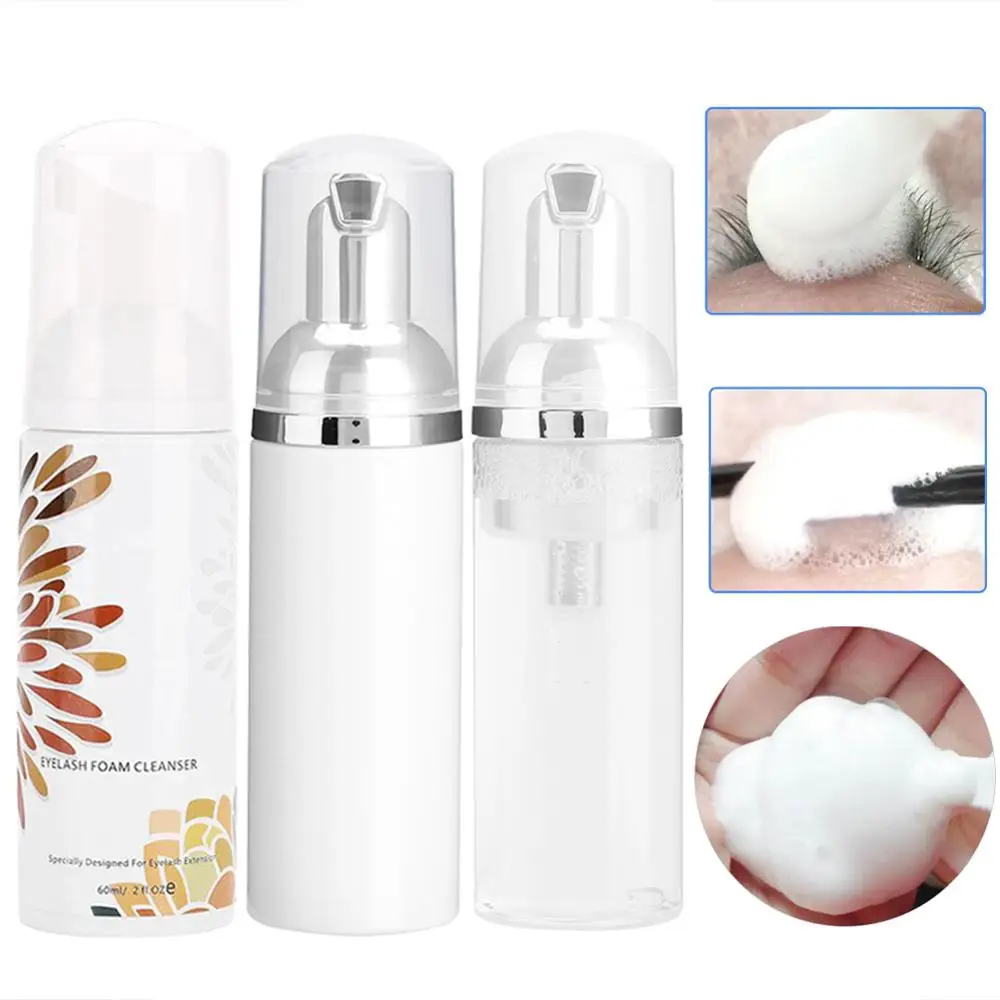 

Eyelash Foam Cleanser Individual Eyelash Extension Clean Shampoo Pump Head Grafting Soft Powerful Eyelash Cleaning Remover 60ml