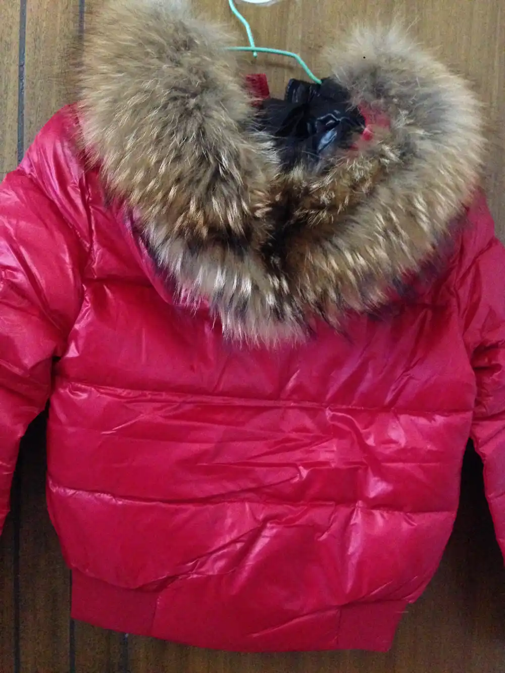 black jacket with big fur hood