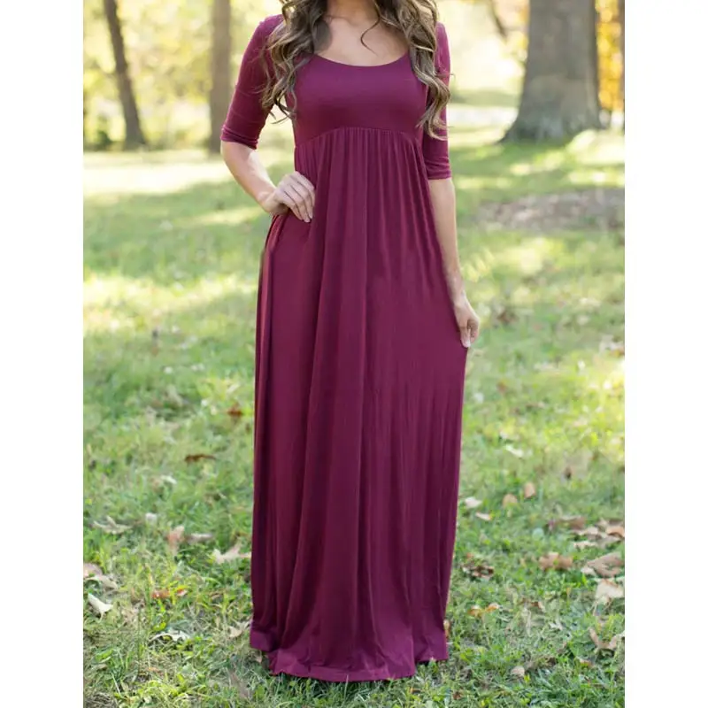 Maternity Gown Maternity Evening Dresses Gown Pure Cotton Long Section