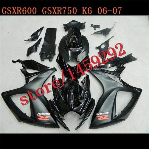 Черный комплект обтекателей для GSXR600 K6 K7 2006 2007 GSXR750 06 07 GSXR 600 750 06 07 обтекатели Ning