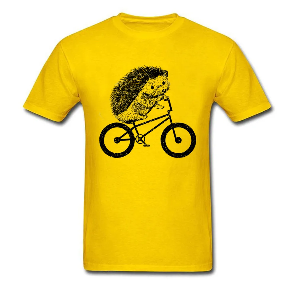 Cute Hedgehog Riding Bmx_yellow