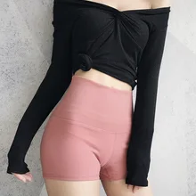 Фитнес-Шорты Женщины с высокой талией бесшовные спортивные шорты с контролем животика спортивные шорты для бега быстросохнущие пуш-ап шорты для занятий йогой