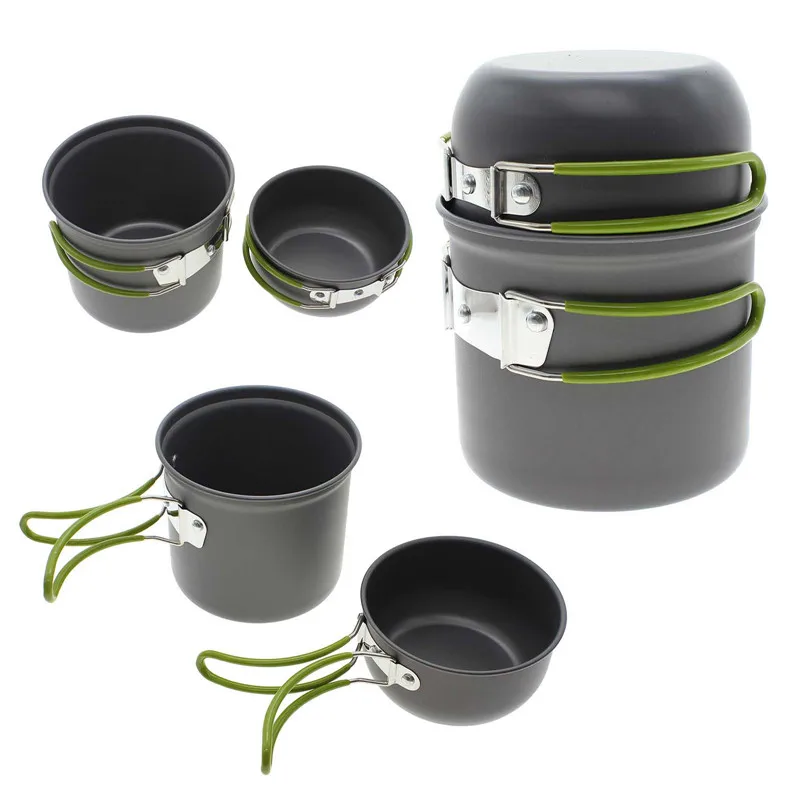 Portable Cooking Picnic Bowl Pot Pan Set for Outdoor Backpacking