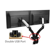 NB Новый F180 27 дюймов air давление газа strut двойной экран для lcd-телевизора, кронштейн duable usb Кронштейн 360 вращаться полный motion desktop поддержка