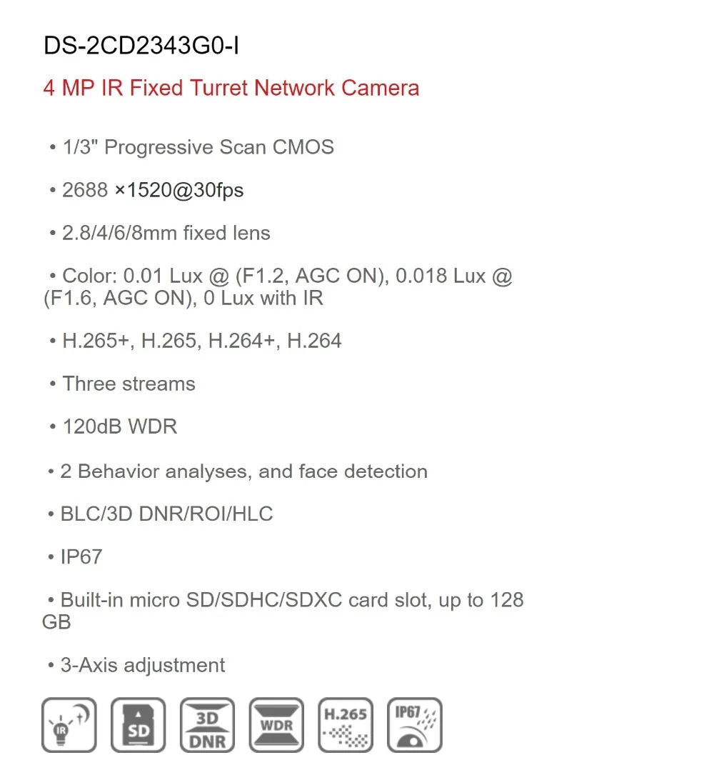 Hikvision DS-2CD2343G0-I 4MP IP наборы для камеры наблюдения+ Hikvision 8MP разрешение записи 4K NVR DS-7608NI-K2/8 P 8CH 8 POE