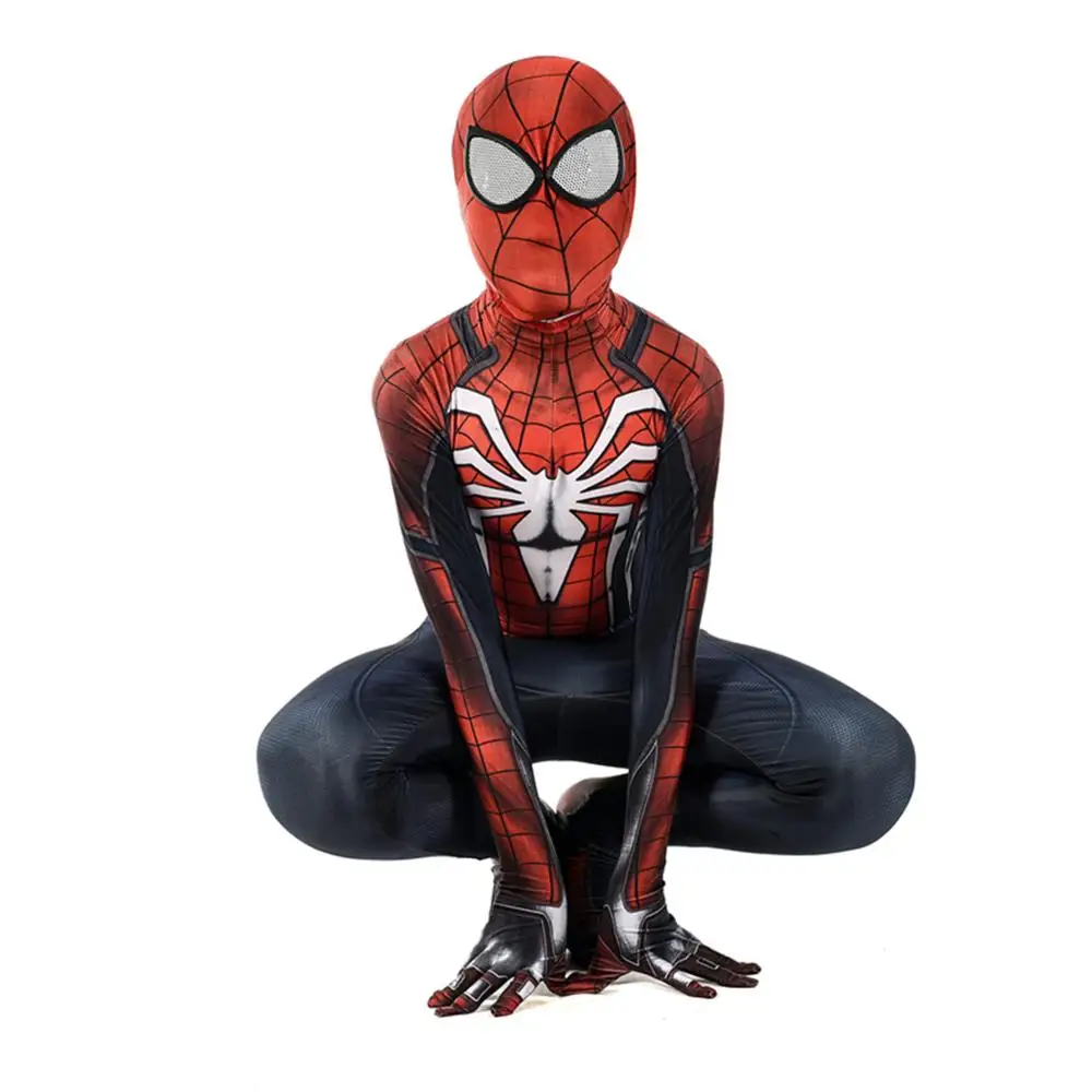 

Children Halloween Party Iron Spiderman Costume Spandex Cosplay Spider Man Kids Adult Costumes Bodysuit Suit Jumpsuit
