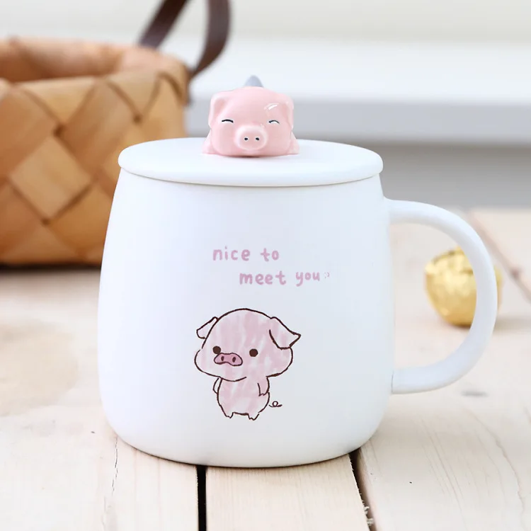 400 мл милая розовая свинья керамическая кофейная кружка горячая Распродажа 3D Свинья ручная роспись чашка для воды и кружка подарок на день рождения