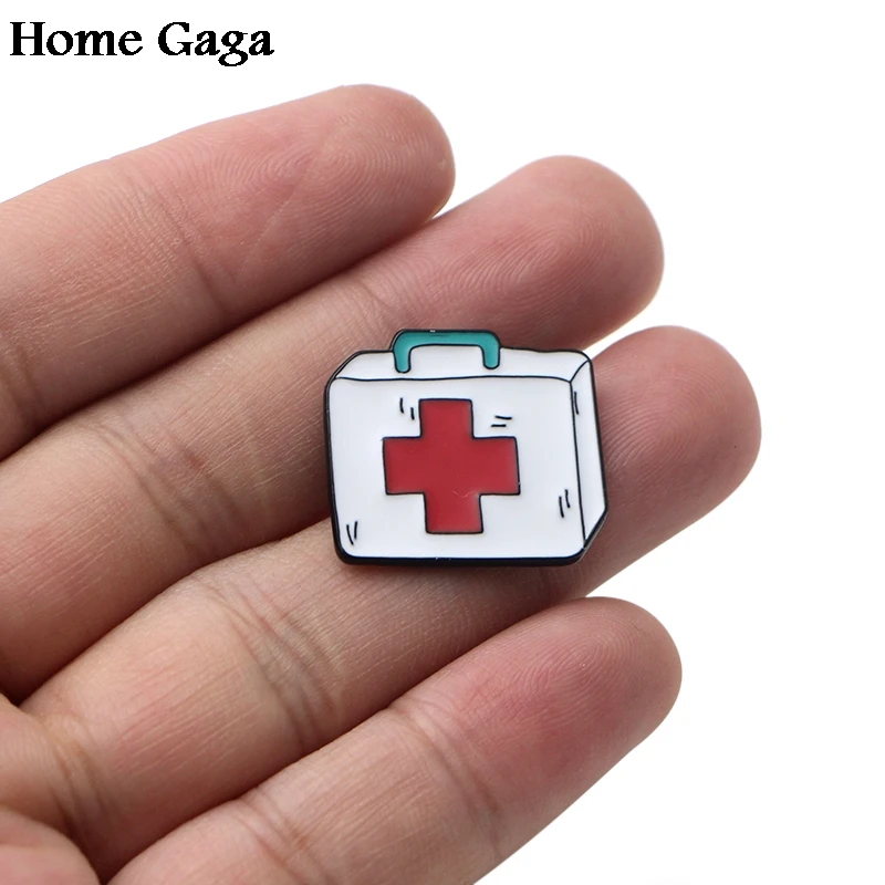 Homegaga серый анатомический набор первой помощи цинковые булавки для мужчин и женщин рубашка Шарм insignia одежда рюкзак медаль значки Броши D1815