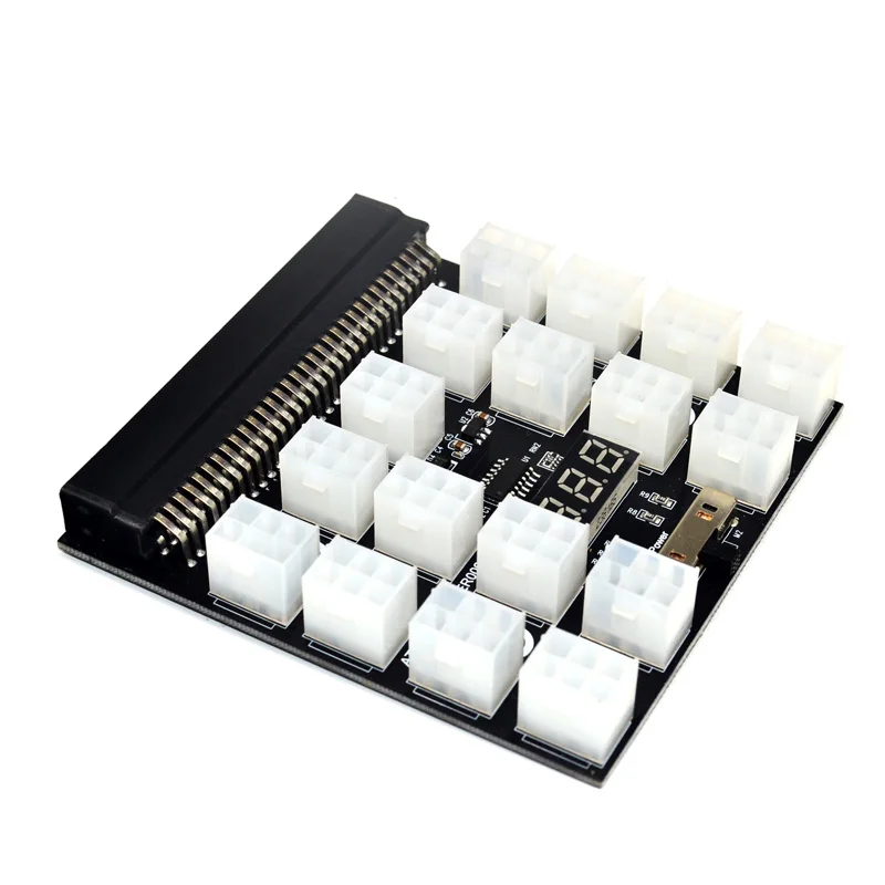 Новый черный PCI E 17*6 pin блок питания Breakout плата адаптер 1200 Вт/750 Вт 12 В для (1200 Вт) - Фото №1