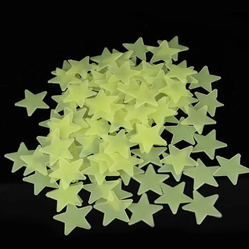

Glow 3D DIY Wall Stickers Decal Baby Kids Bedroom Home Decor Stars Moon Luminous Fluorescent 2 Styles Optional Wall Decoration