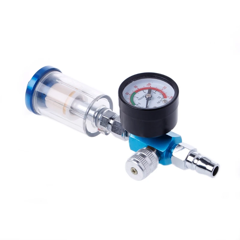 

1PC Flexible Adjustment And Light Weight Spray Paint Gun Air Regulator Gauge & In-line Air Oil Water Separator Filter Kit