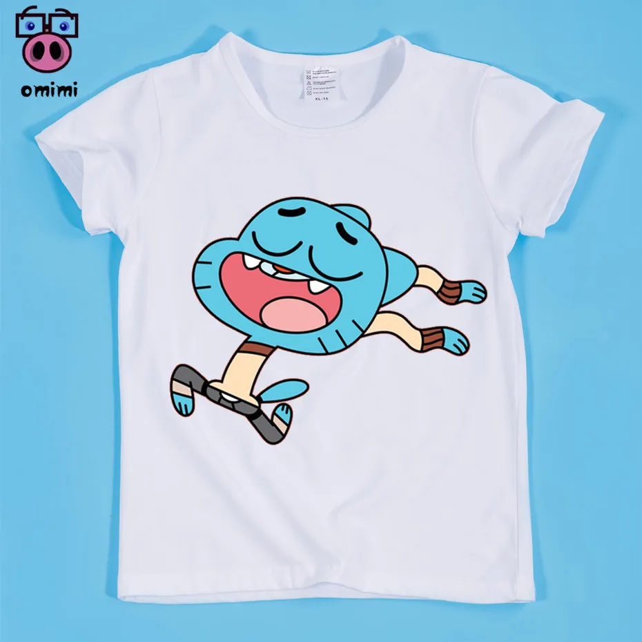 

Gumball Watterson Design Print T-shirt for 2-14 Year Boy and Girl