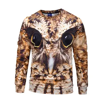 

2019 Owl 3D Print Sweatshirt Hoodies Men and women Hip Hop Funny Autumn Streetwear Hoodies Sweatshirt For Couples Clothes