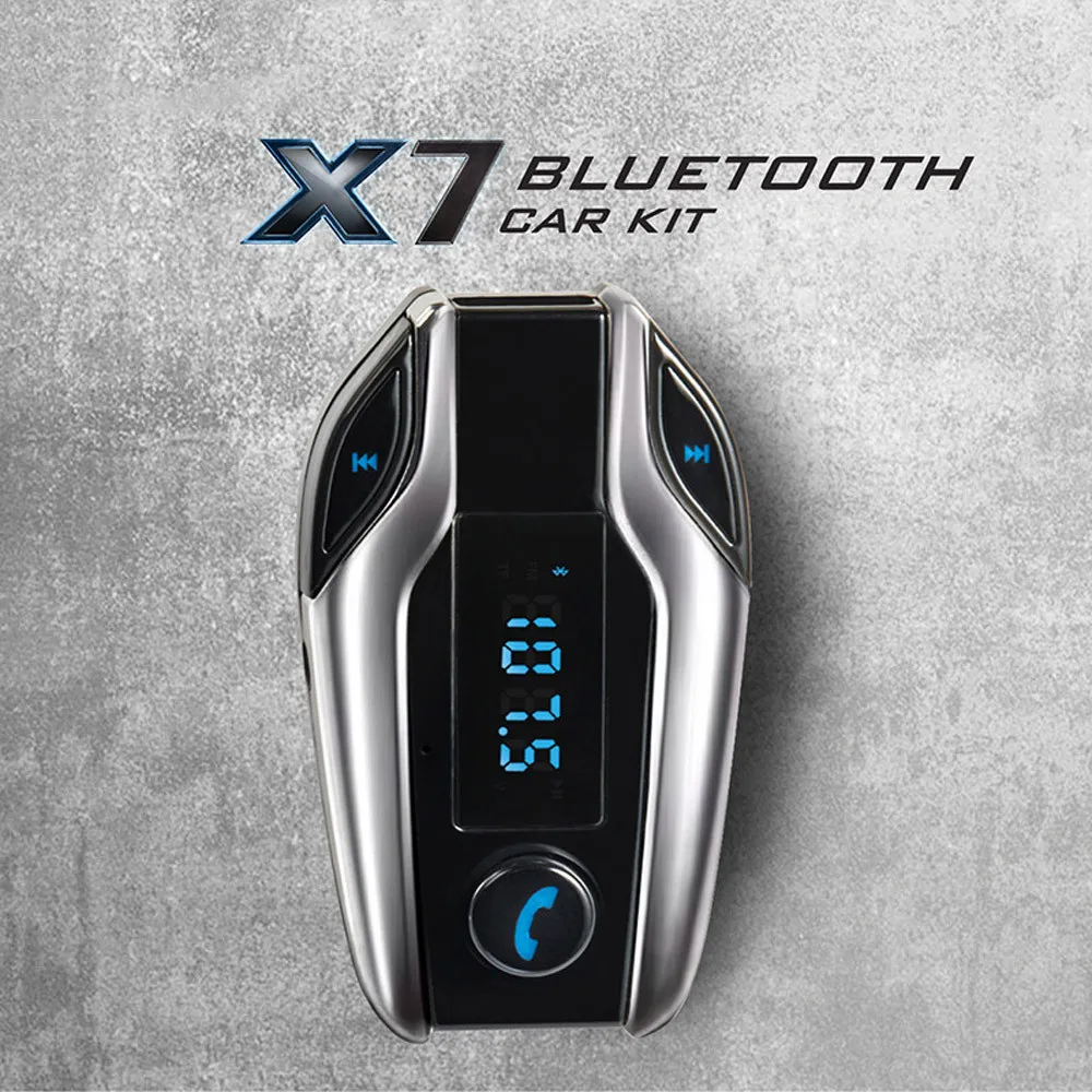 Bluetooth Автомобильный X7 комплект Handsfree FM передатчик Радио MP3 плеер USB зарядное устройство SD TF MMC lcd пульт дистанционного управления автомобиль-Стайлинг@ 012