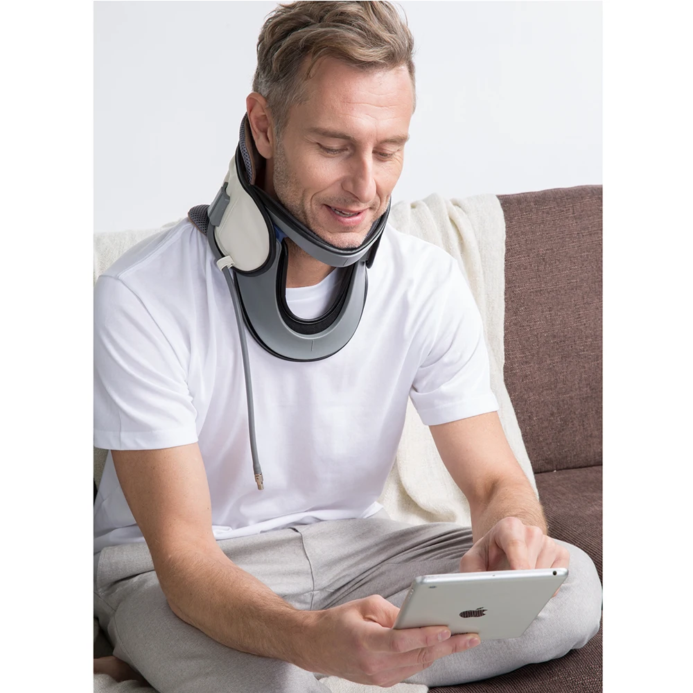 

Cervical Vertebra Tractor Inflatable Medical Neck Cervical Traction Device Relief Neck Upper Back Pain Portable Home Use message